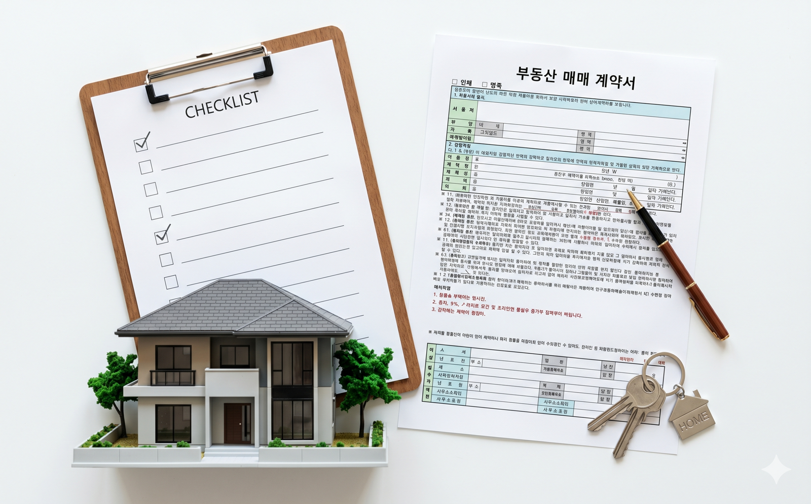 다주택자 양도세 절세 체크리스트 부동산 매매 계약서 집열쇠